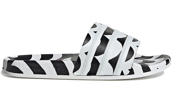 Тапочки marimekko x adilette slide 'laine wave' Adidas, черный — фото 2