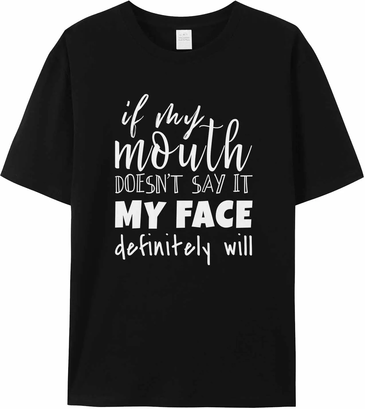 

Футболка мужская My Mouth Doesn't Say It Face Will с коротким рукавом jdudh