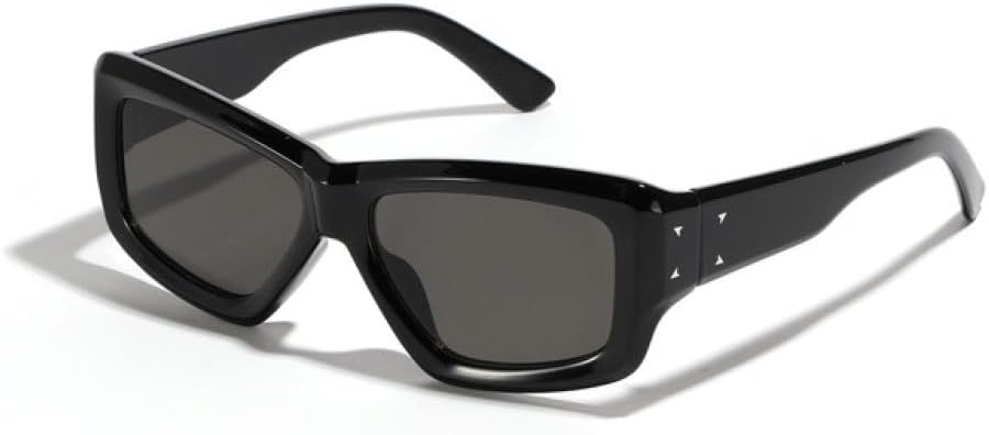 

Мужские ретро-солнцезащитные очки прямоугольной формы 2027 года, модные женские солнцезащитные очки в винтажном стиле, черные, с защитой от УФ-излучения UV400 MTZJH, Black