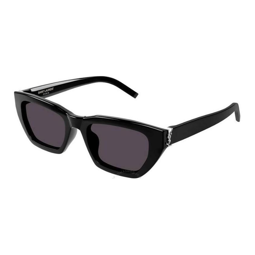 SAINT LAURENT Ацетатные прямоугольные солнцезащитные очки женские черные, Black — фото 3