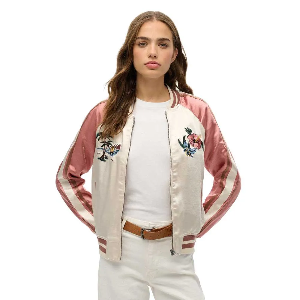 

Куртка Superdry Suikajan Embroidered bomber, белый
