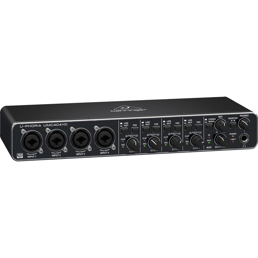 

Behringer UMC404HD 4x4 настольный USB-аудиоинтерфейс