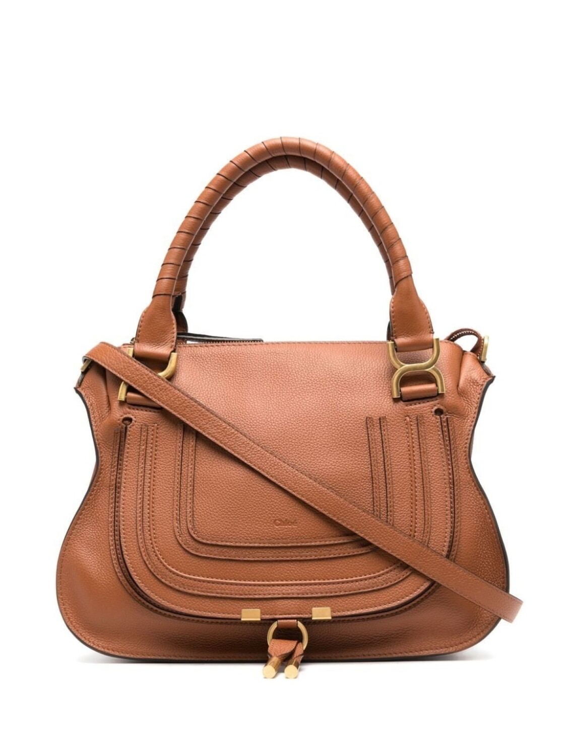 

Chloé сумка-тоут Marcie из зернистой кожи, коричневый