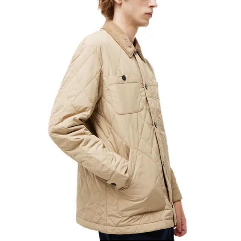 LACOSTE Пуховик мужской молочно-кофейный, Milk Coffee — фото 3
