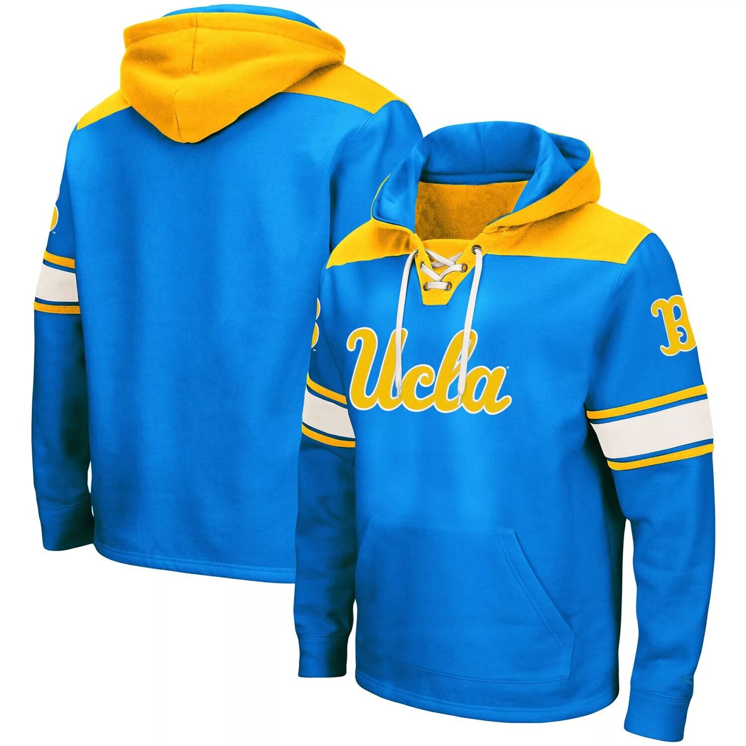 

Мужской синий пуловер с капюшоном и логотипом UCLA Bruins 2.0 Colosseum