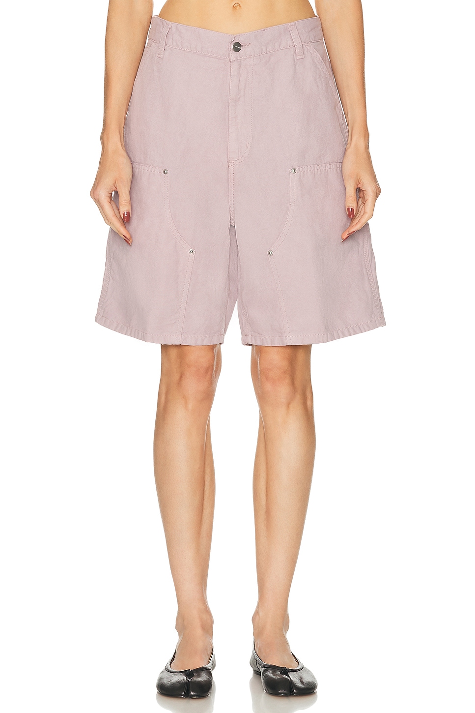 

Шорты Branford с двойной прострочкой на коленях Carhartt Wip, Pink Fog
