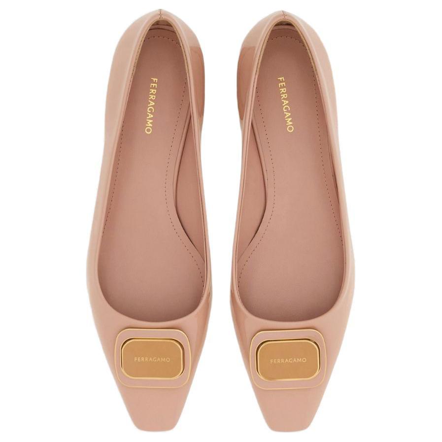 FERRAGAMO Новые Кожаные Туфли Vara, Розовые — фото 3