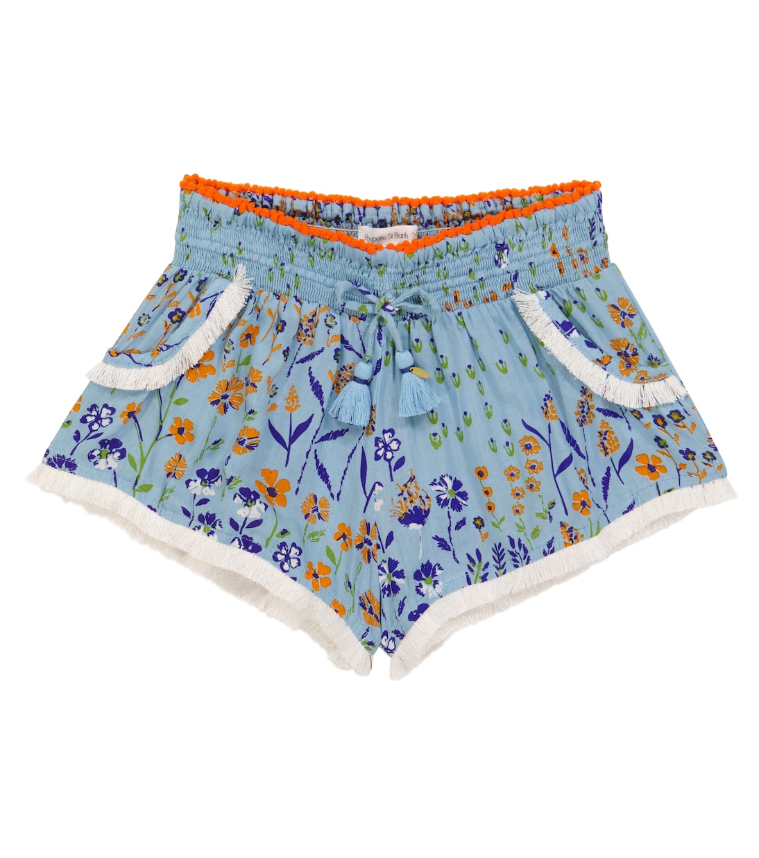 

Шорты с цветочным принтом Lulu Poupette St Barth Kids, Sky Blue Bouquet Bqs