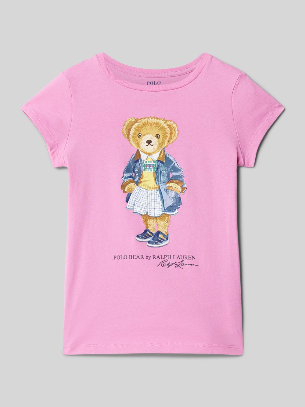 

Футболка с рисунком и этикеткой Polo Ralph Lauren Teens, розовый