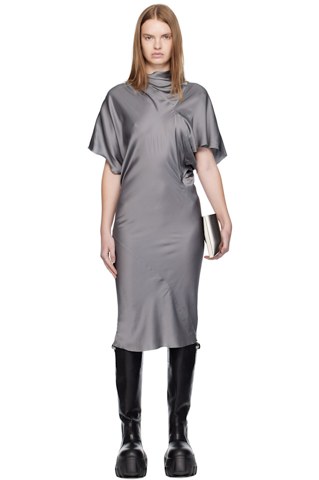 

Rick Owens Серые конкордансы, платье миди Seb