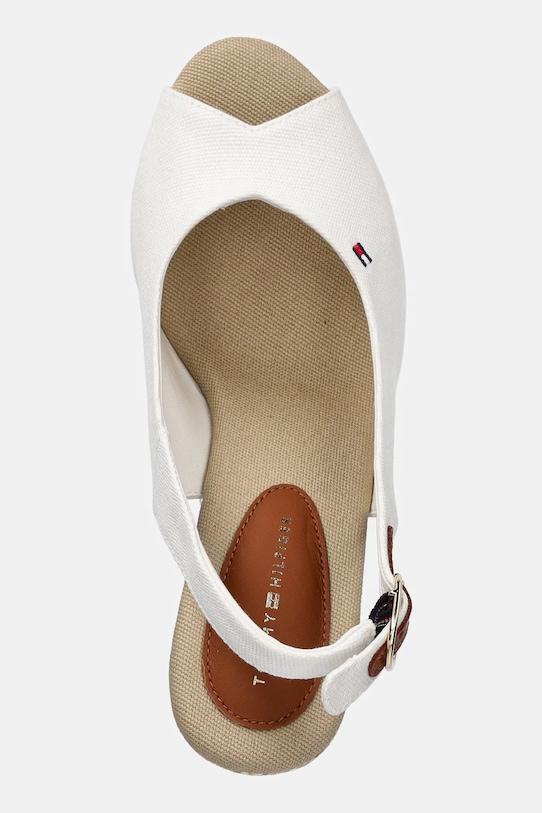 Сандалии Flag High Wedge Espadrille на ремешке Tommy Hilfiger, белый — фото 4