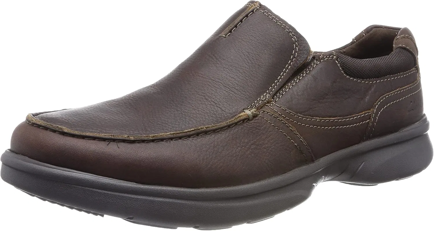 Лоферы кожаные Clarks, коричневый