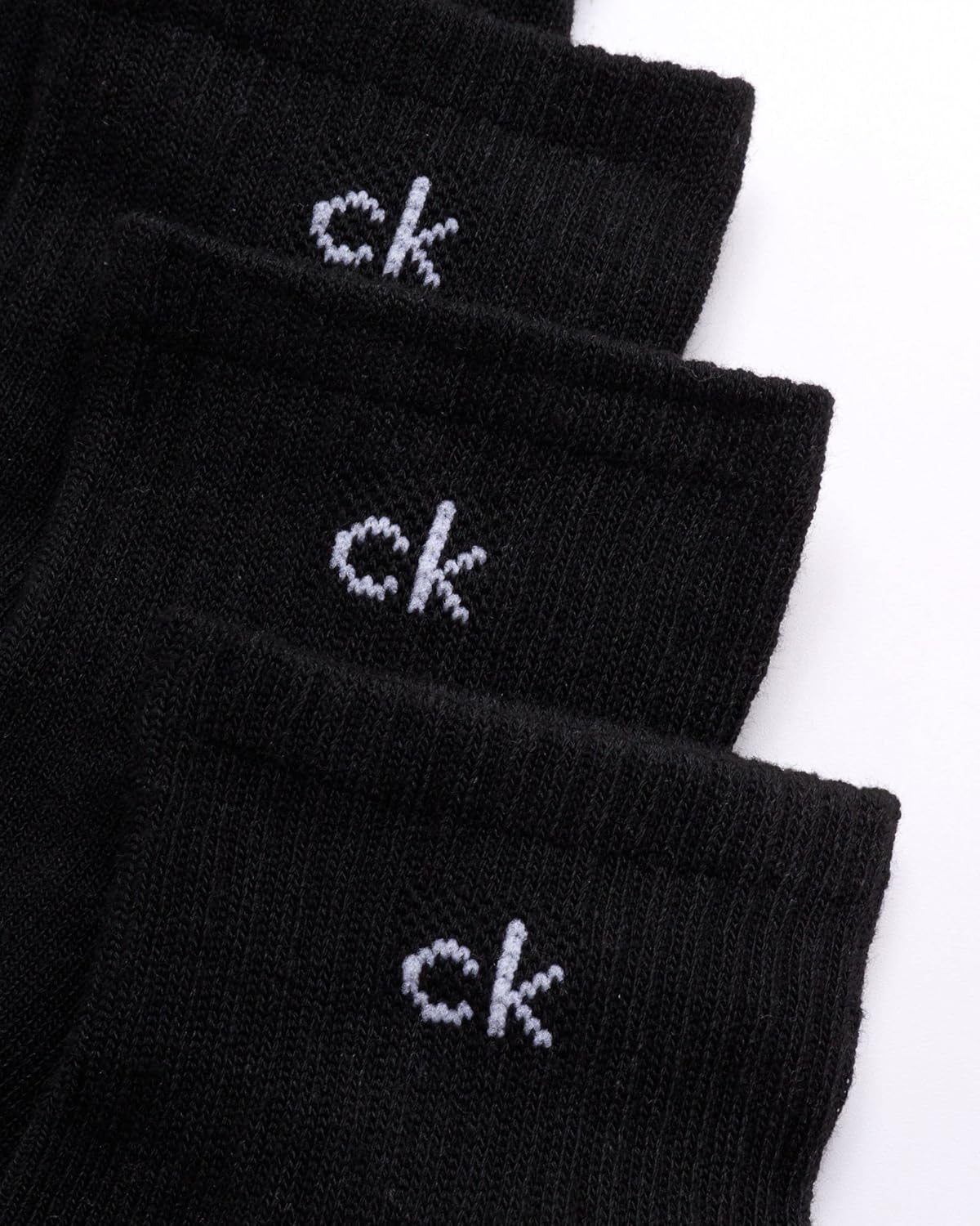 Мужские носки Calvin Klein Quarter Socks - 12 пар дышащих, мягких, амортизированных, спортивных носков до щиколотки для мужчин, All Black — фото 3