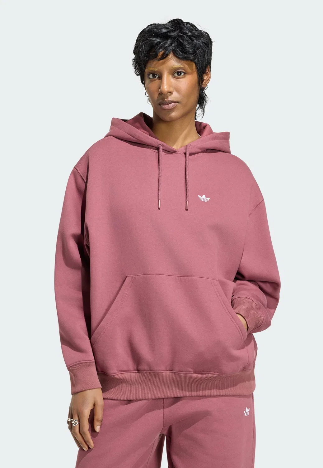 Толстовка Adidas Originals Essentials бордового цвета — фото 2