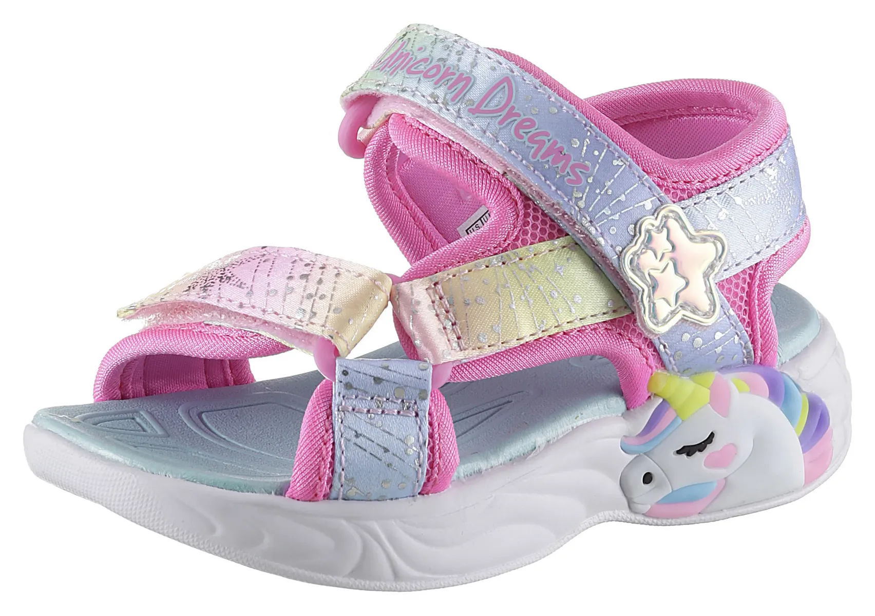 

Детские сандалии Skechers "UNICORN DREAMS SANDAL MAJESTIC BLISS, мигающая обувь", загораются при каждом шаге Skechers Kids, цвет Pink-Kombiniert