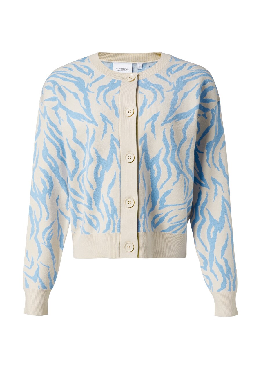 

Вязаный кардиган comma casual identity, цвет Beige/Light blue