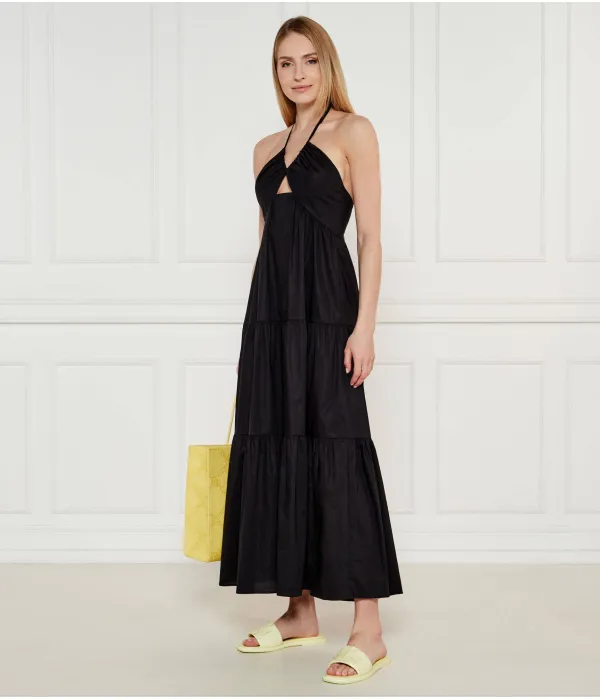 Кожаные тапочки с двойной Т-образной головкой Tory Burch, желтый — фото 2