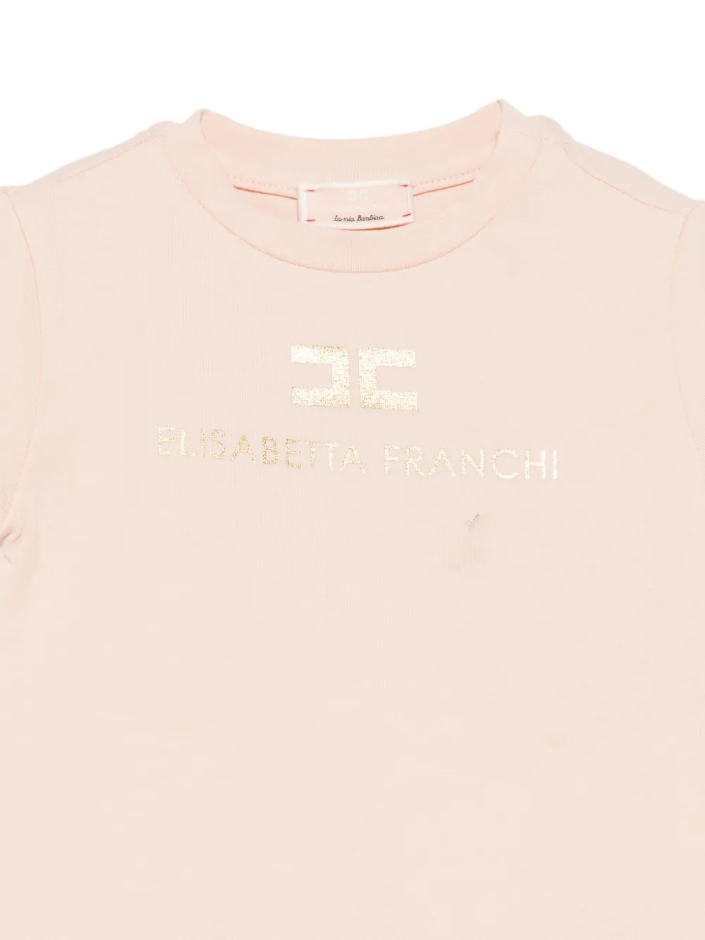 Футболка с логотипом Elisabetta Franchi La Mia Bambina, розовый — фото 3
