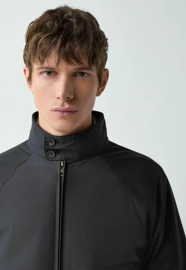Куртка Harrington Regular Fit, водоотталкивающая, летняя, Next, черный — фото 3