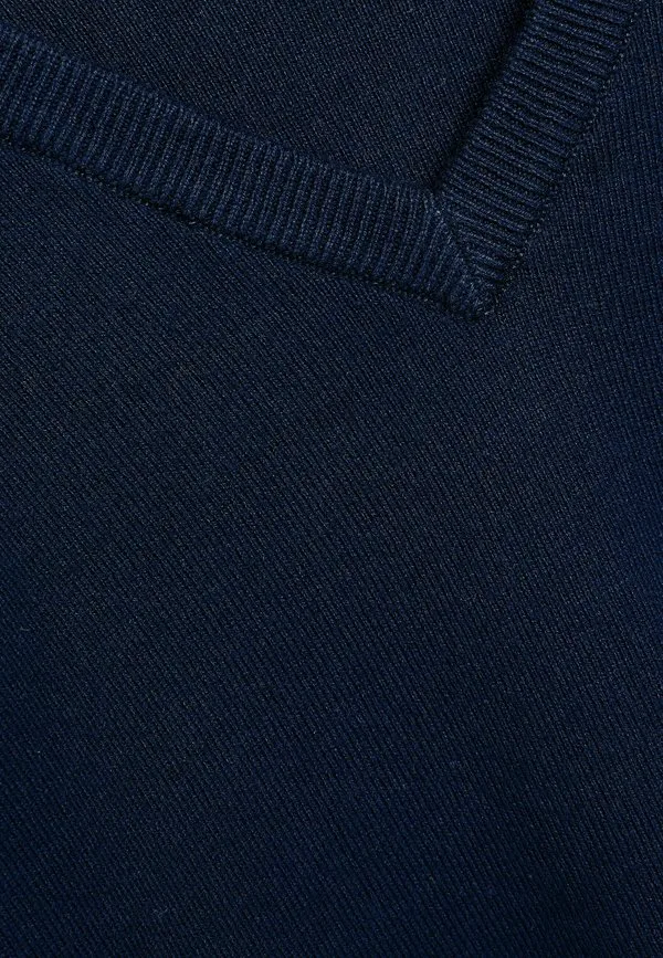 Джемпер с v-образным вырезом, стандартного кроя Next, Navy Blue — фото 3