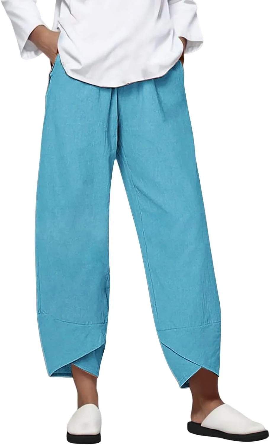 

Женские капри с карманами, Casual Stretch, High Waisted LCMTWX