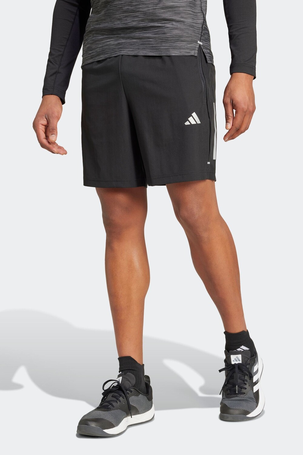 

Тканые шорты Gym+ training с тремя полосками Adidas, черный