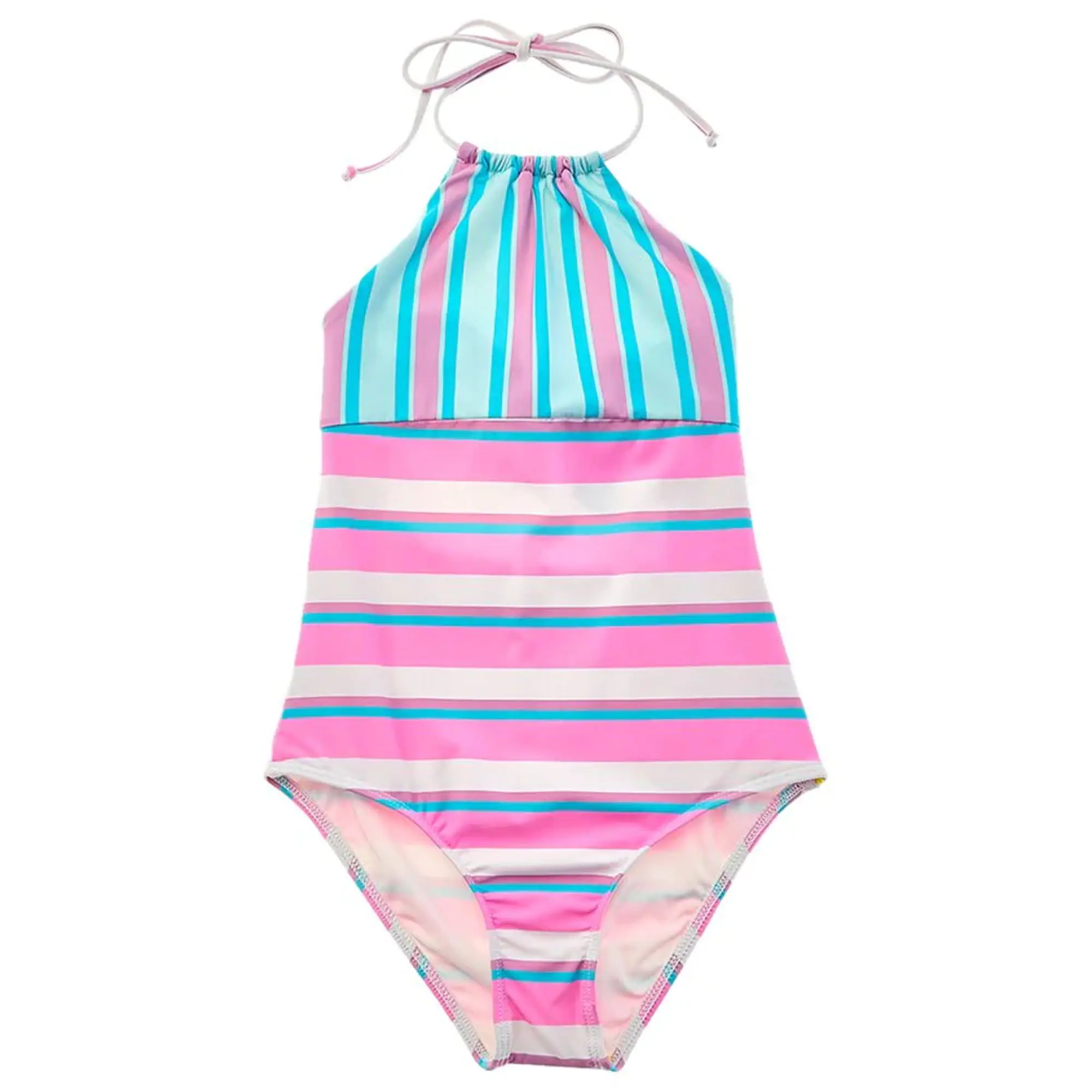 

Слитный купальник с высоким воротником для девочек "Магазин газировки" Beach Lingo, Blue