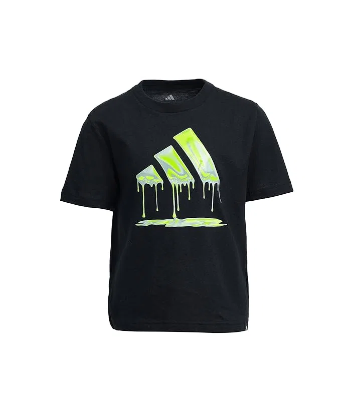 Футболка Chrome Drip Logo Adidas Kids, Black/Green