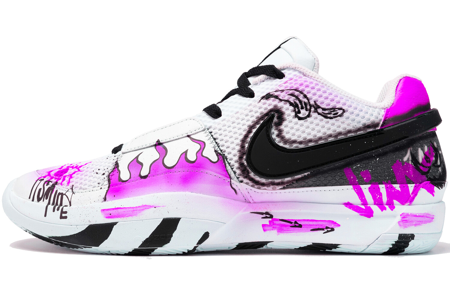 

Баскетбольные кроссовки Ja 1 мужские с низким верхом белые/фиолетовые Nike