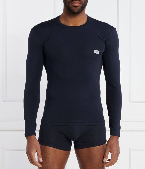 

Лонгслив Emporio Armani Slim Fit, синий