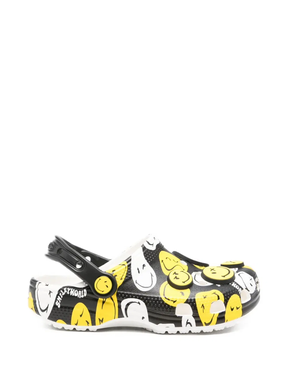 Классические тапочки с рисунком «Улыбающаяся буква К» Crocs Kids, черный