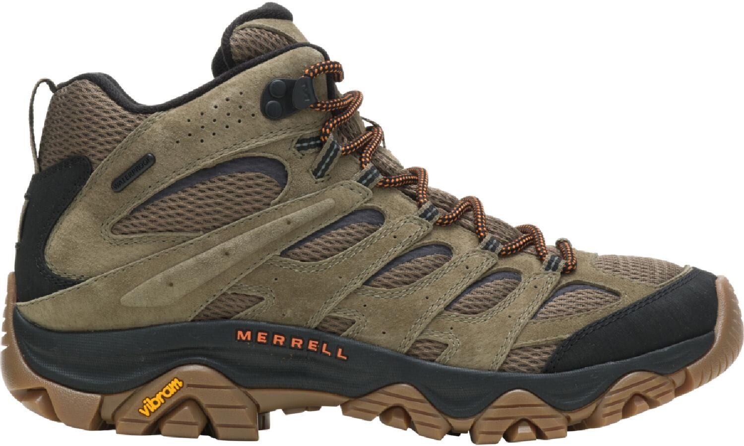 

Мужские походные ботинки Moab 3 Mid водонепроницаемые Merrell, зеленый