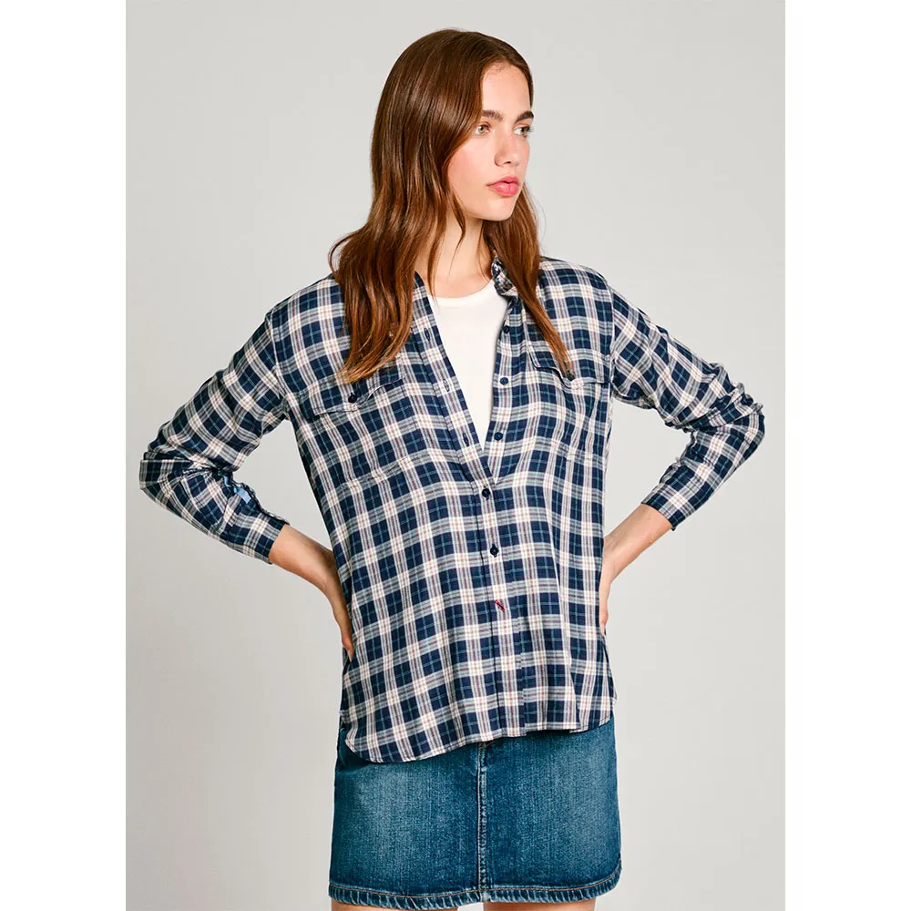 

Рубашка с длинным рукавом Pepe Jeans Polivia, синий