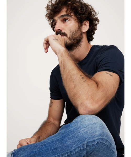 

Футболка из хлопка супима BANANA REPUBLIC, темно-синий