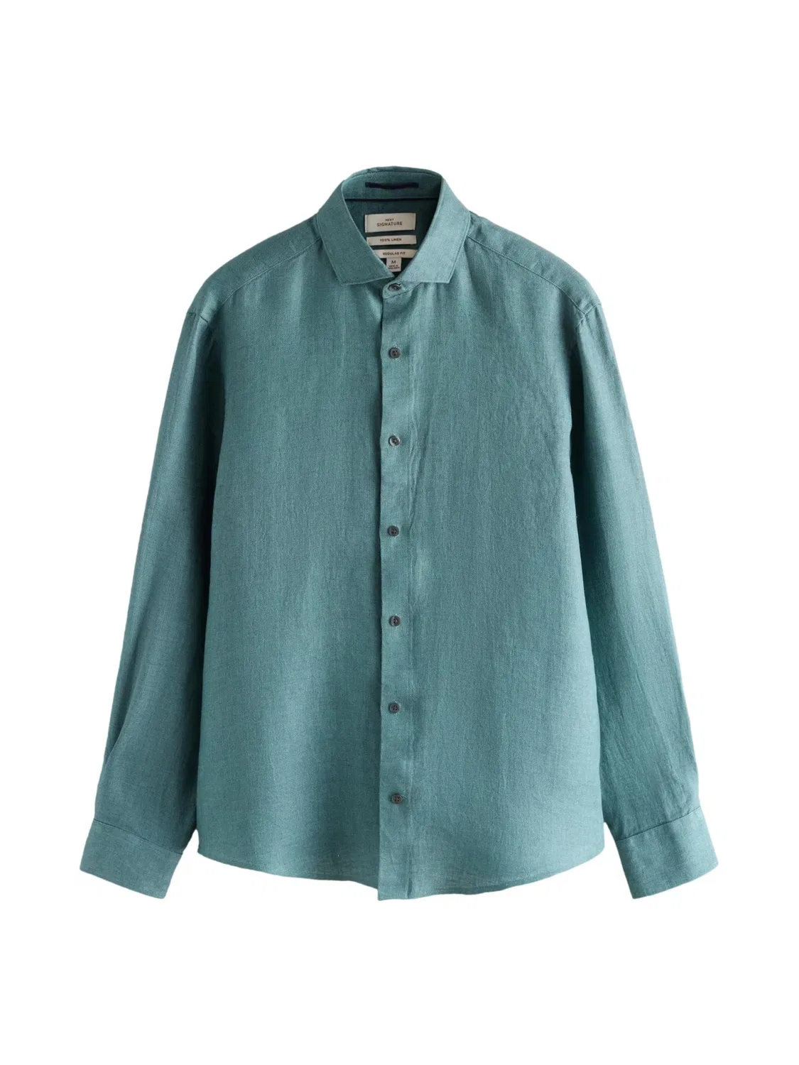 Рубашка Next Regular fit Button Up Shirt Signature в бирюзовом цвете