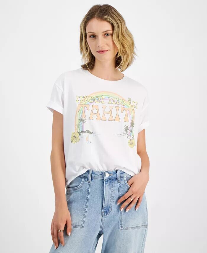 

Футболка с рисунком Таити для юниоров Grayson Threads, The Label, белый
