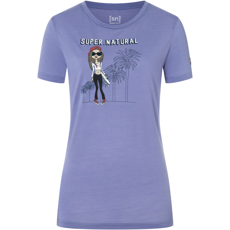 

Женская футболка в стиле хиппи Super.Natural, фиолетовый