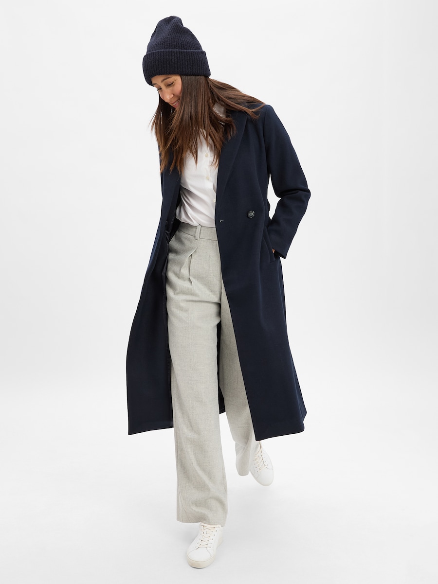 

Пальто межсезонное zero, темно-синий