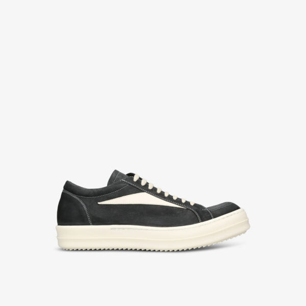 

Кроссовки с низким берцем vintage low из зернистой кожи и замши Rick Owens, черный