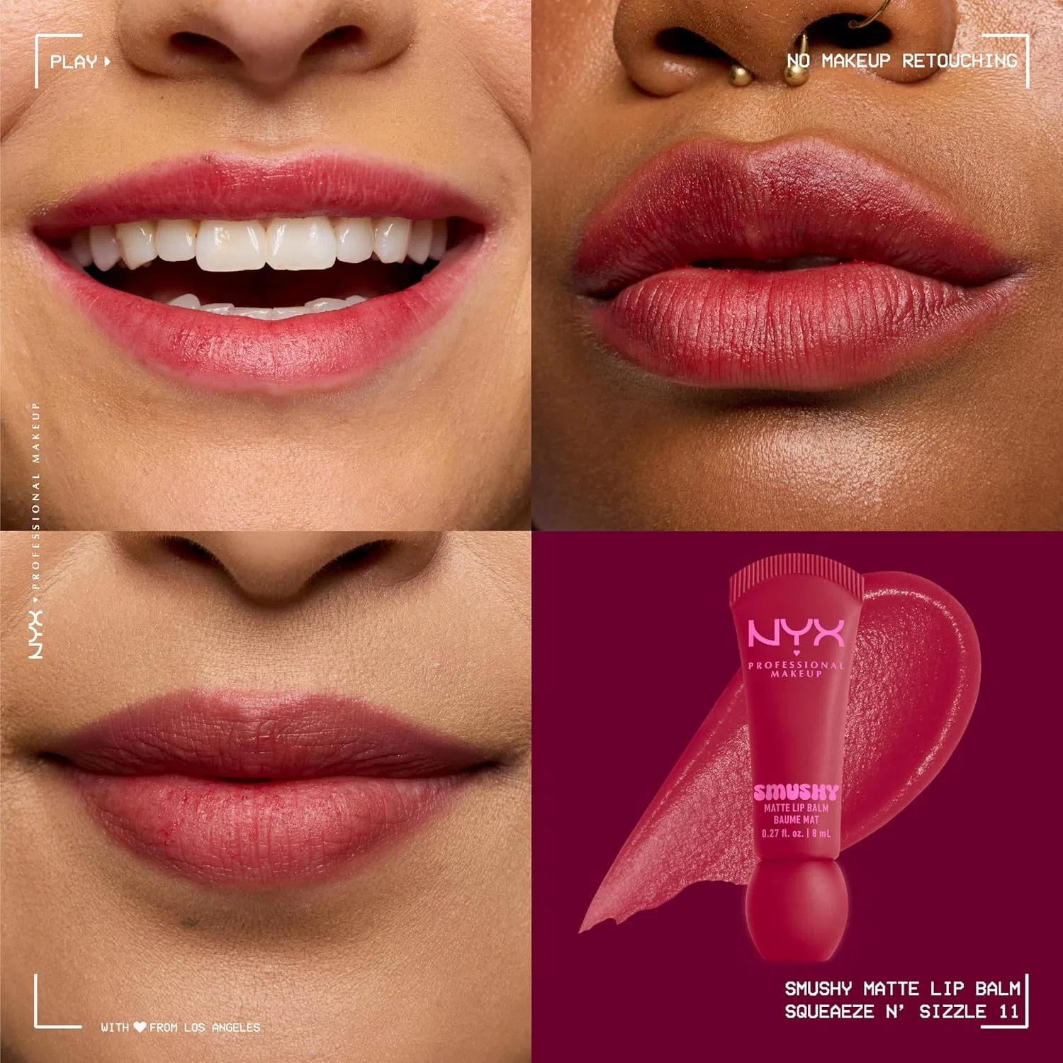 Матовый бальзам для губ «Smushy Matte Lip Balm» от NYX Professional Makeup Nyx Professional Makeup, Squeeze N' Sizzle — фото 2