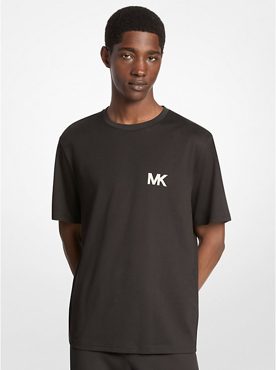 

Хлопковая футболка с нашивкой-логотипом Michael Kors, черный