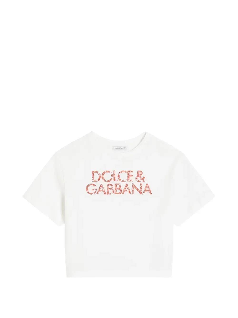 Футболка с логотипом Majolica Dolce & Gabbana Kids, белый