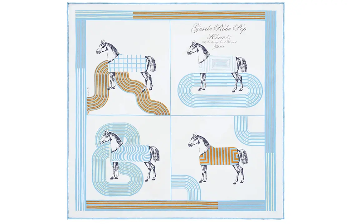 

Шёлковый платок HERMES для женщин