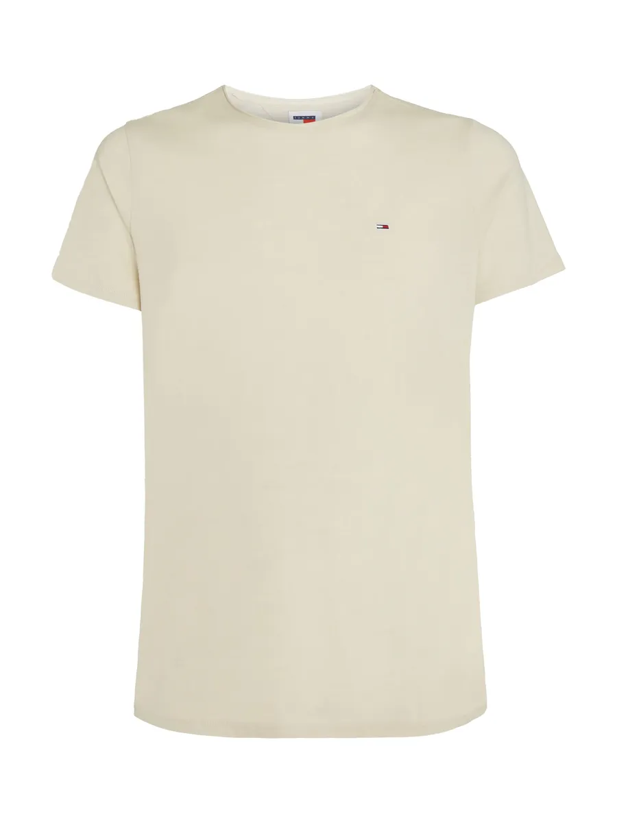 Футболка Tommy Jeans "TJM SLIM JASPE C NECK", цвет Newsprint — фото 4
