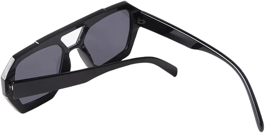 

Ретро большие солнцезащитные очки для мужчин с двойной перемычкой, черепаховой расцветки, прямоугольные, женские солнцезащитные очки TYUVIVO, C9 Gray Lens