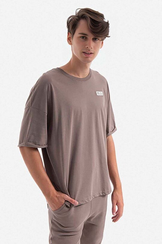 

Хлопковая футболка Alpha Industries, серый