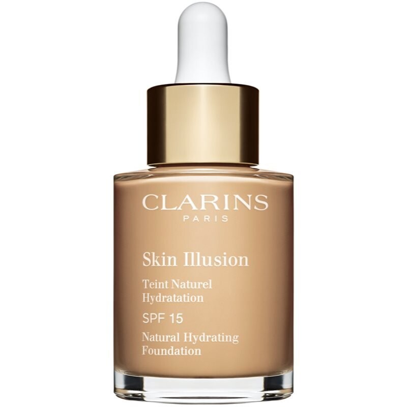 

Clarins Skin Illusion Natural Hydrating Foundation осветляющая увлажняющая основа SPF 15 оттенок 106N Ваниль 30 мл Inna Marka