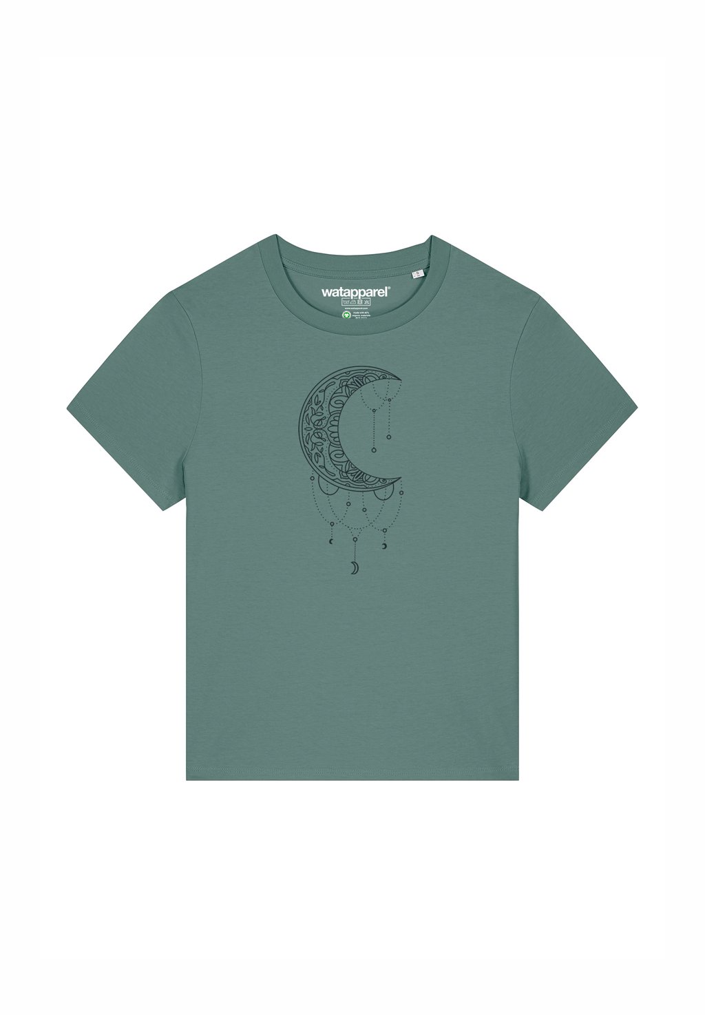 

Футболка с принтом MANDALA MOON watapparel, темно-зеленый