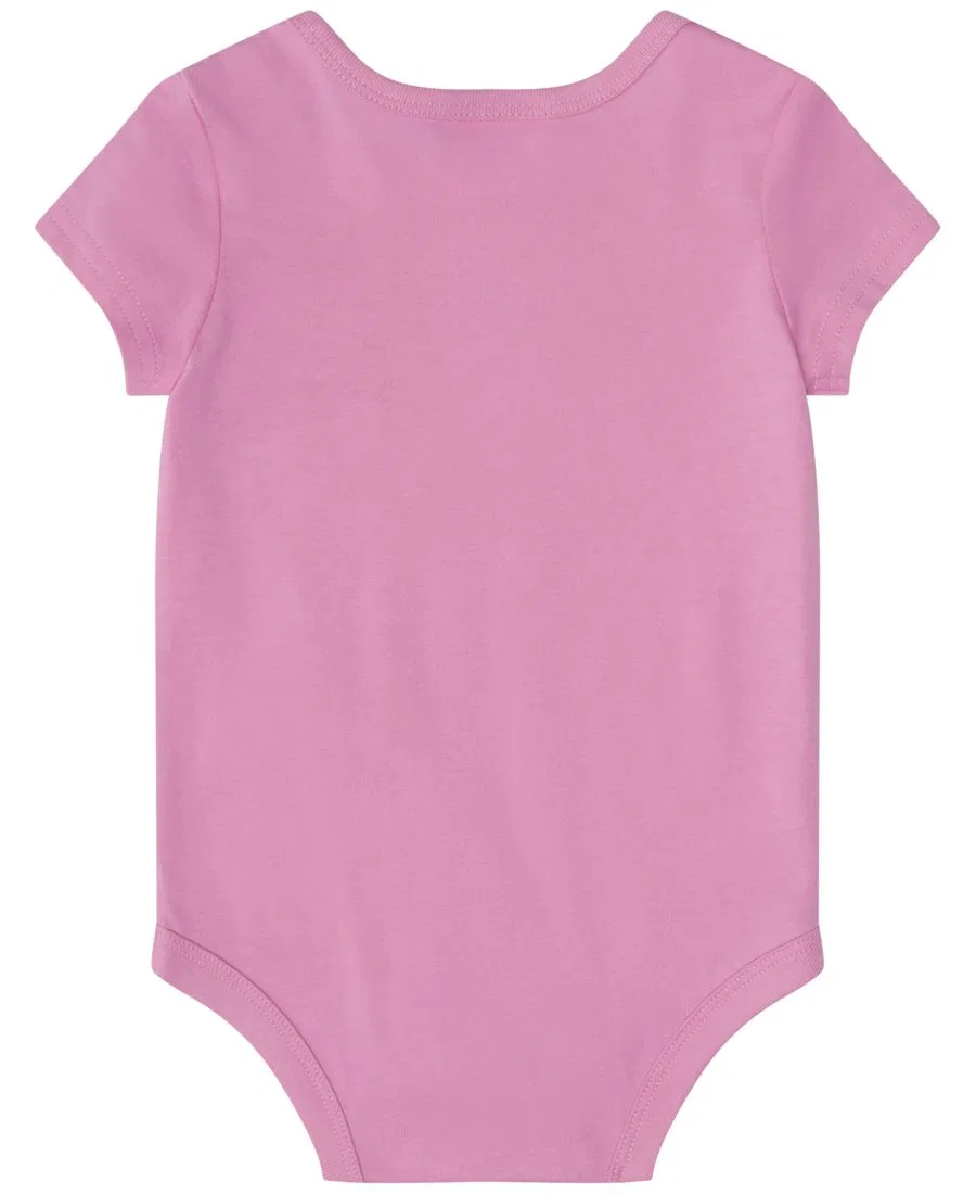 Детский боди с короткими рукавами и шорты для девочек, комплект из 2 предметов Adidas, розовый — фото 4