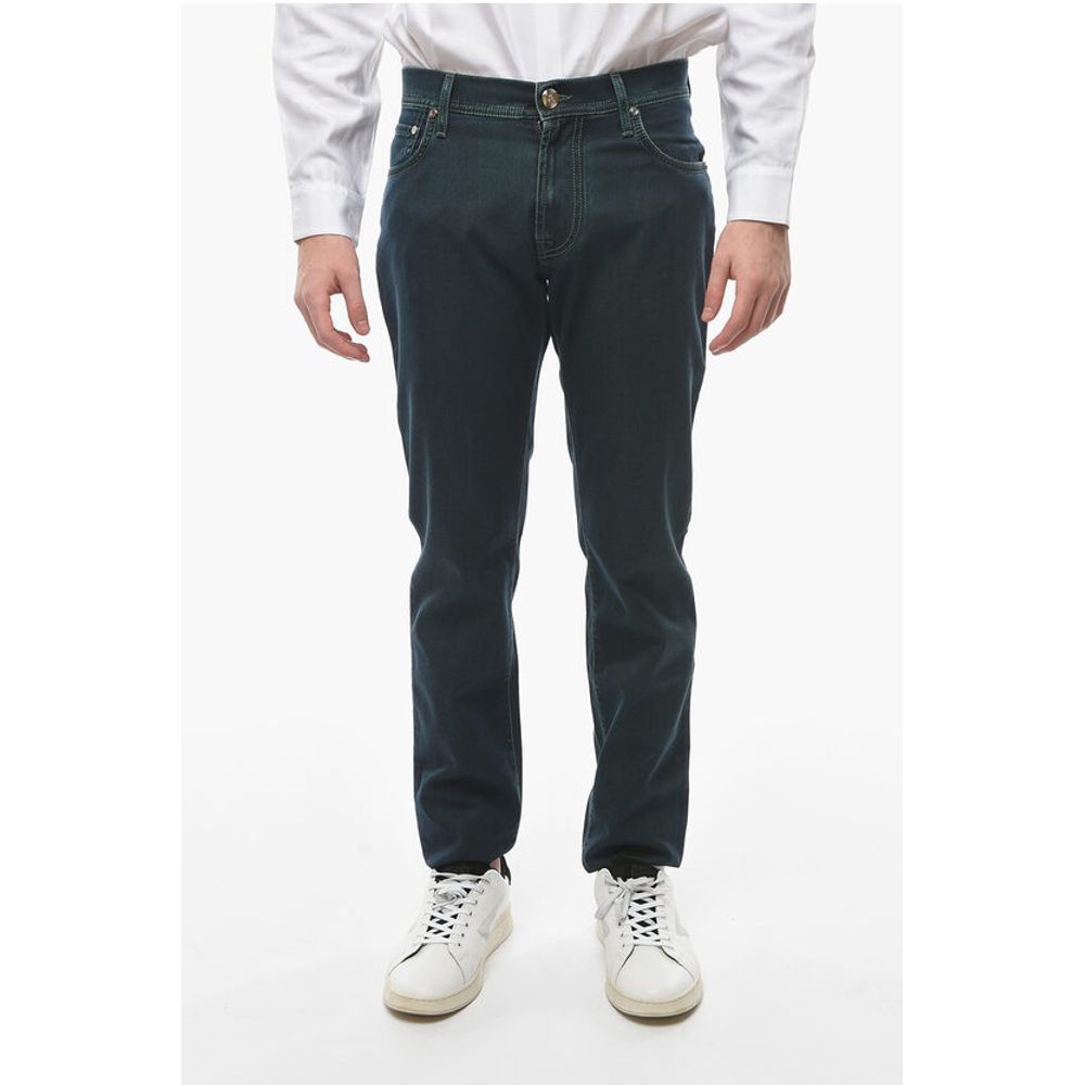 

ID LUXURY DENIM Вышитые джинсы с кислотной стиркой 18,5 см Corneliani, Green
